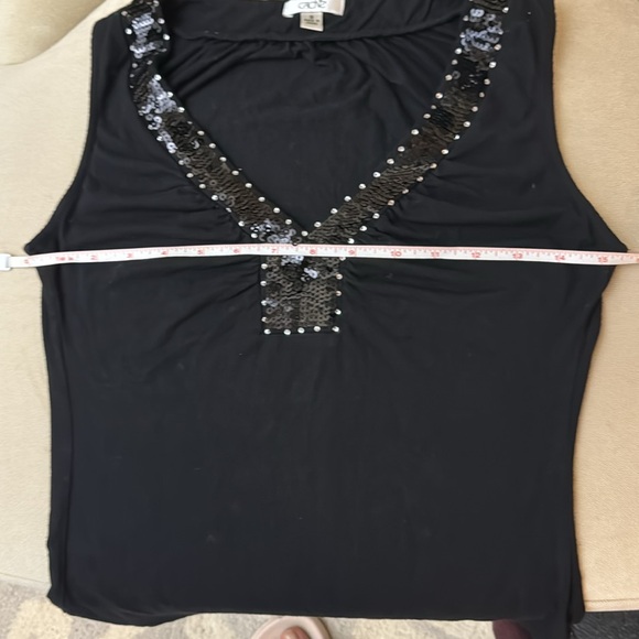 Cache black top with sequins - Picture 5 of 8
